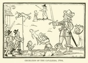 Wreedheden van de cavaliers, 1644 door English School